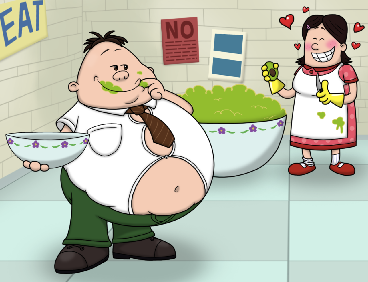 Art Trade - Mr. Krupp's Lunch Date by Mothman64 on DeviantArt