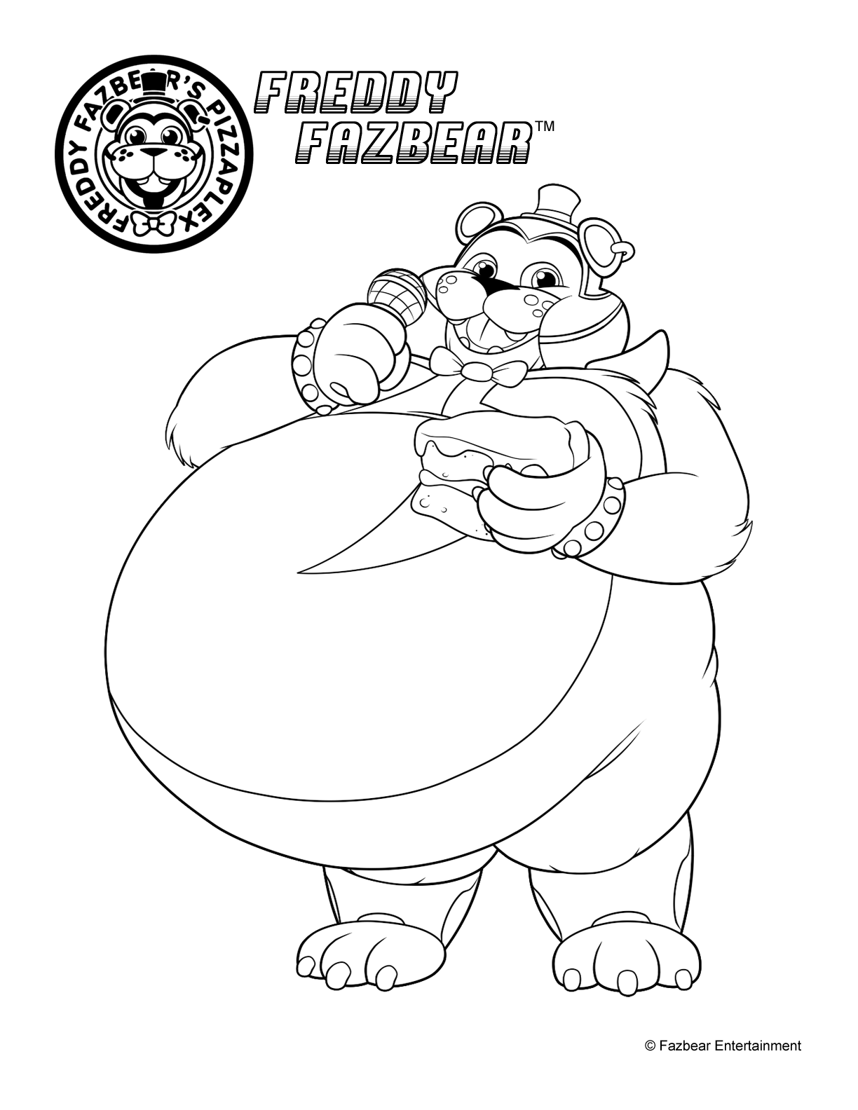 Image result for freddy fazbear coloring pages