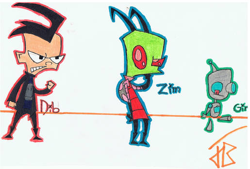 Dib,Zim and Gir