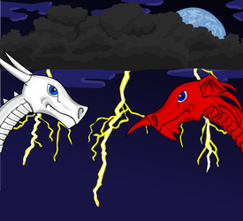 Welsh Red Dragon vs. Saxon White Dragon...