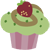 Strawberry Cinnamon Cilantro Cupcake Emoticon