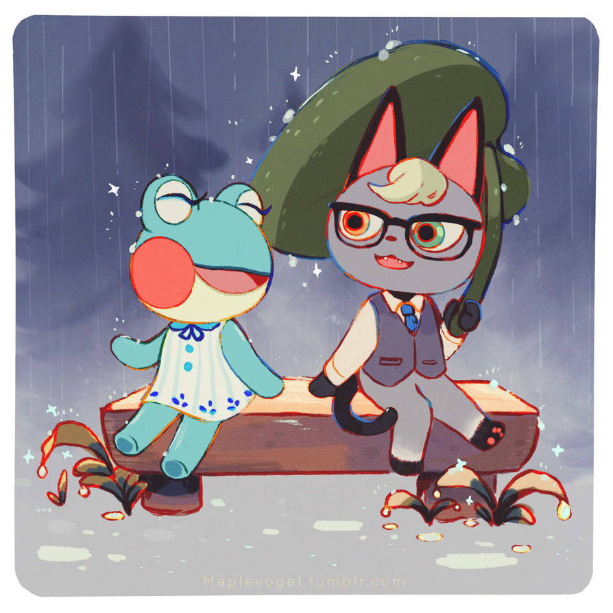 ACNH - Rainy day friends by Owlyjules on DeviantArt