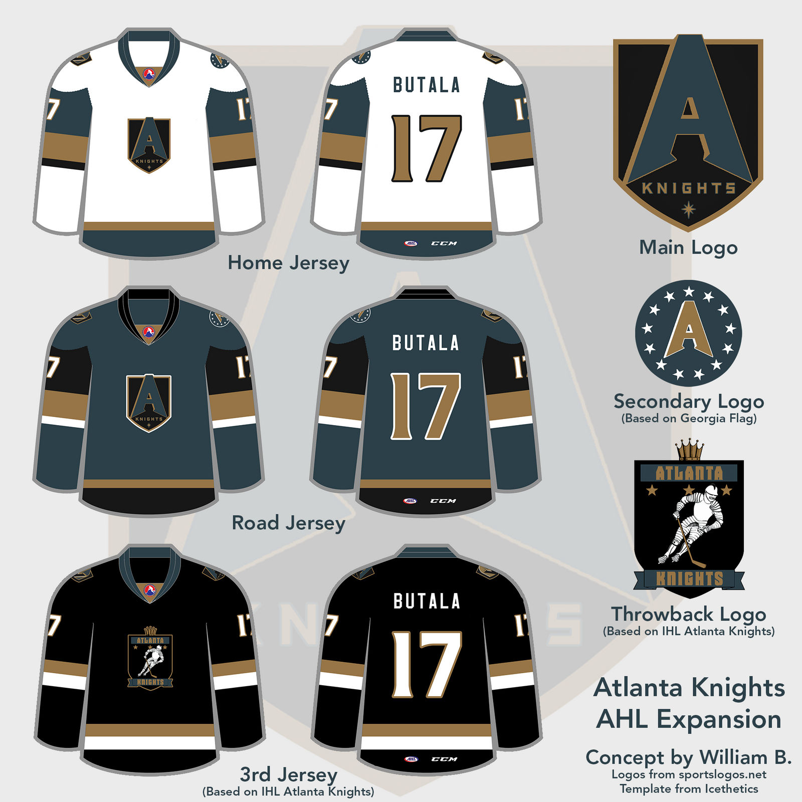 4 Concept Jerseys for NHL Expansion Teams