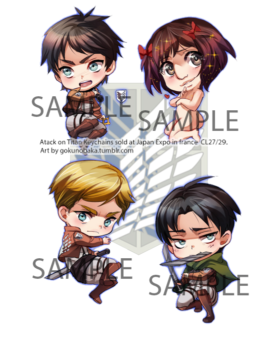 +Atack on Titan Keychains Japan Expo+