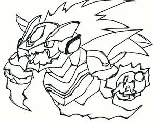 chibi mega-man dragon
