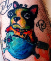 Space Dog Tattoo