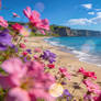 Sunny day beach view