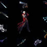 Dante with weapons from DMC3