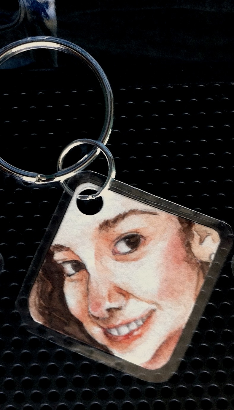 Keychain Mini Painting (of Sister) 2