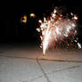 Fireworks on driveway