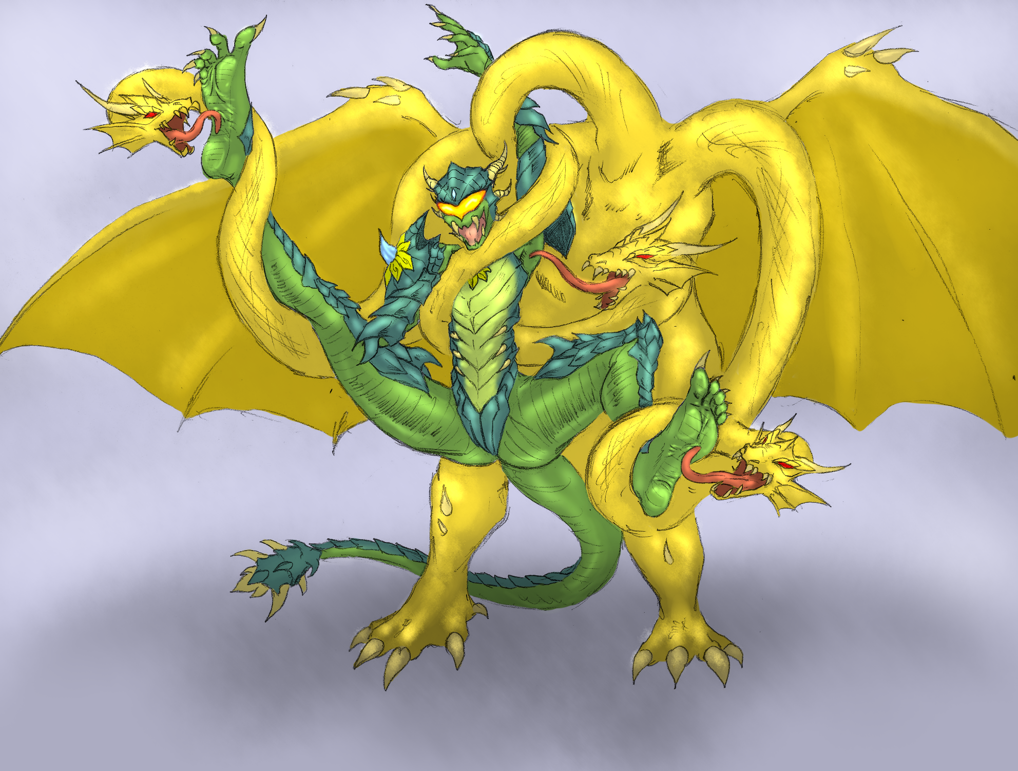 Dragon Lotus Vs King Ghidorah By Quintonquill On Deviantart