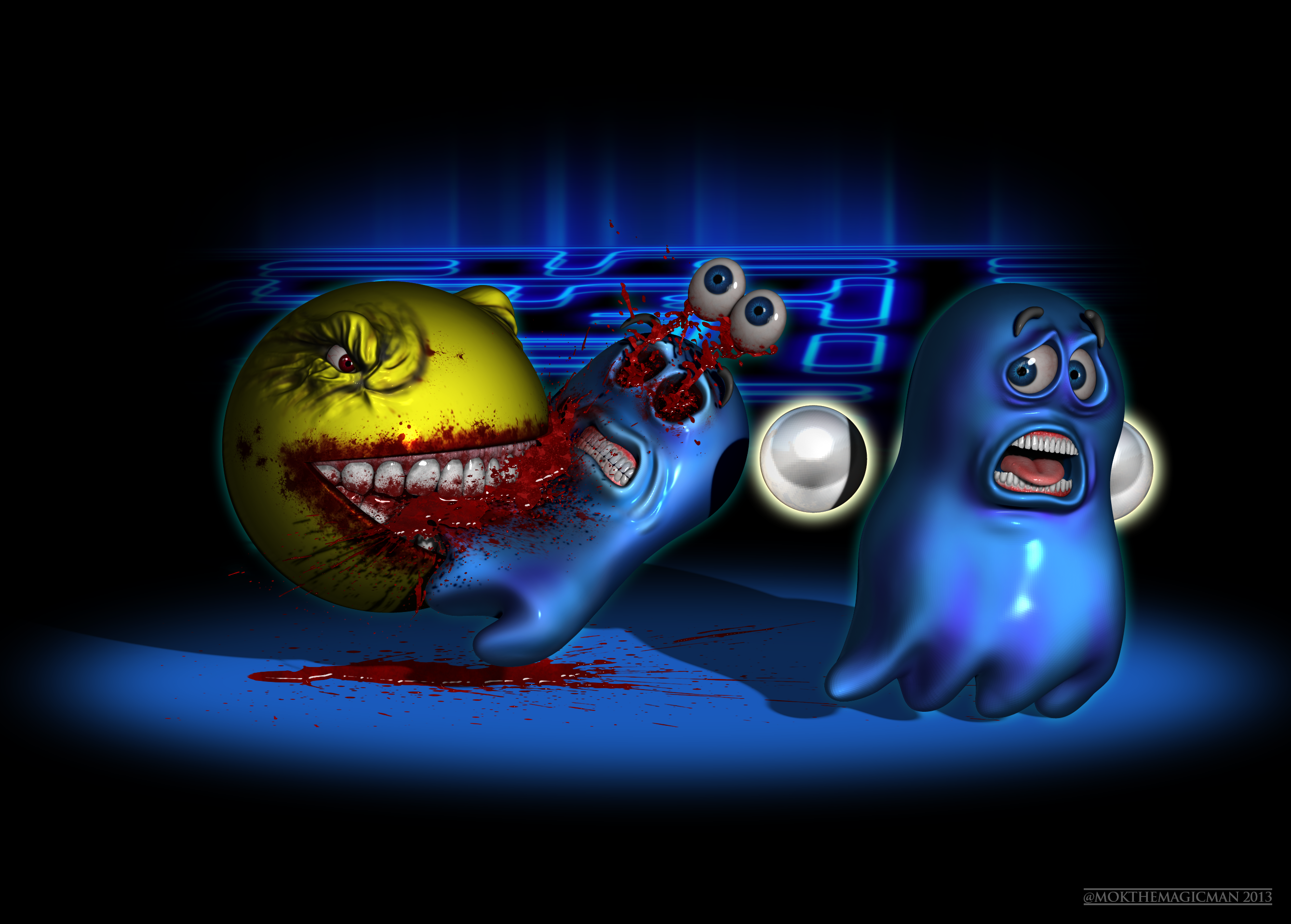 Musuh Pac Man Pac-Man fights back! by Mokthemagicman on DeviantArt
