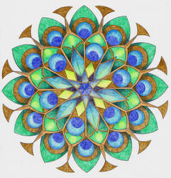 Peacock ceiling rose