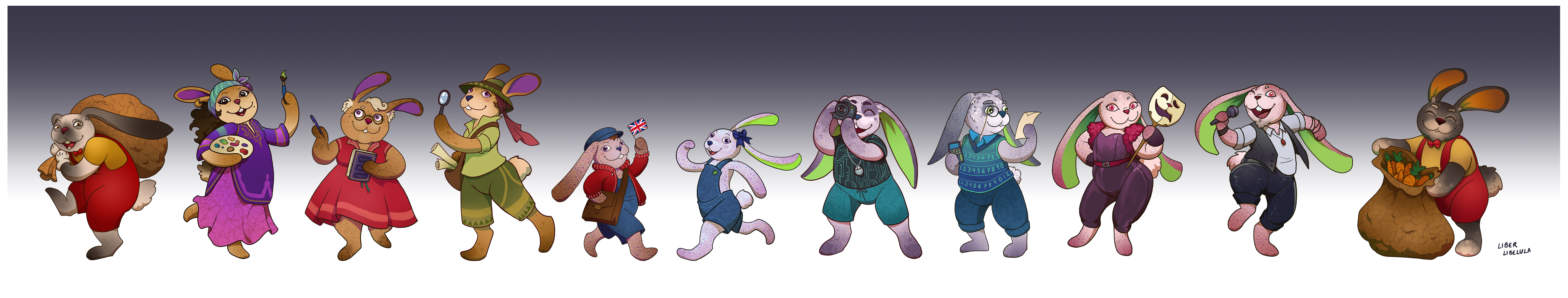 Rabbit family by LiberLibelula