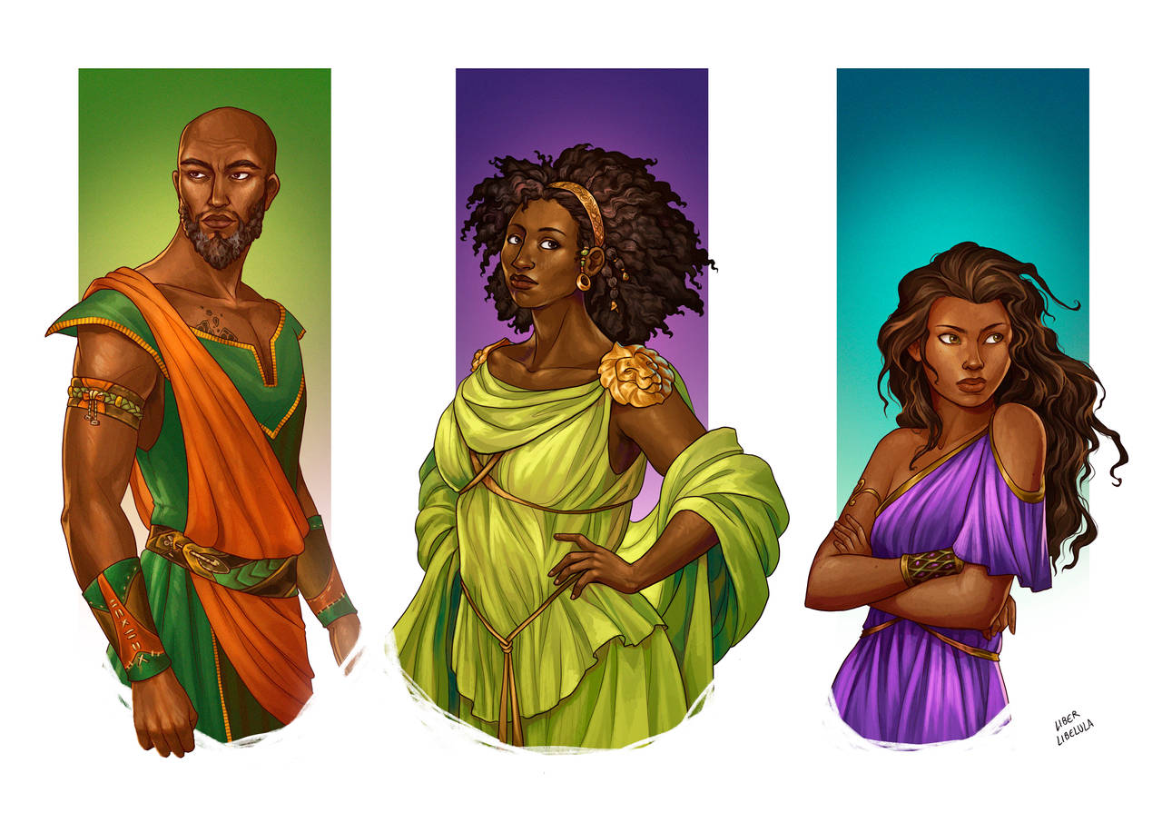 Commission - Unholy Gifts' characters by LiberLibelula