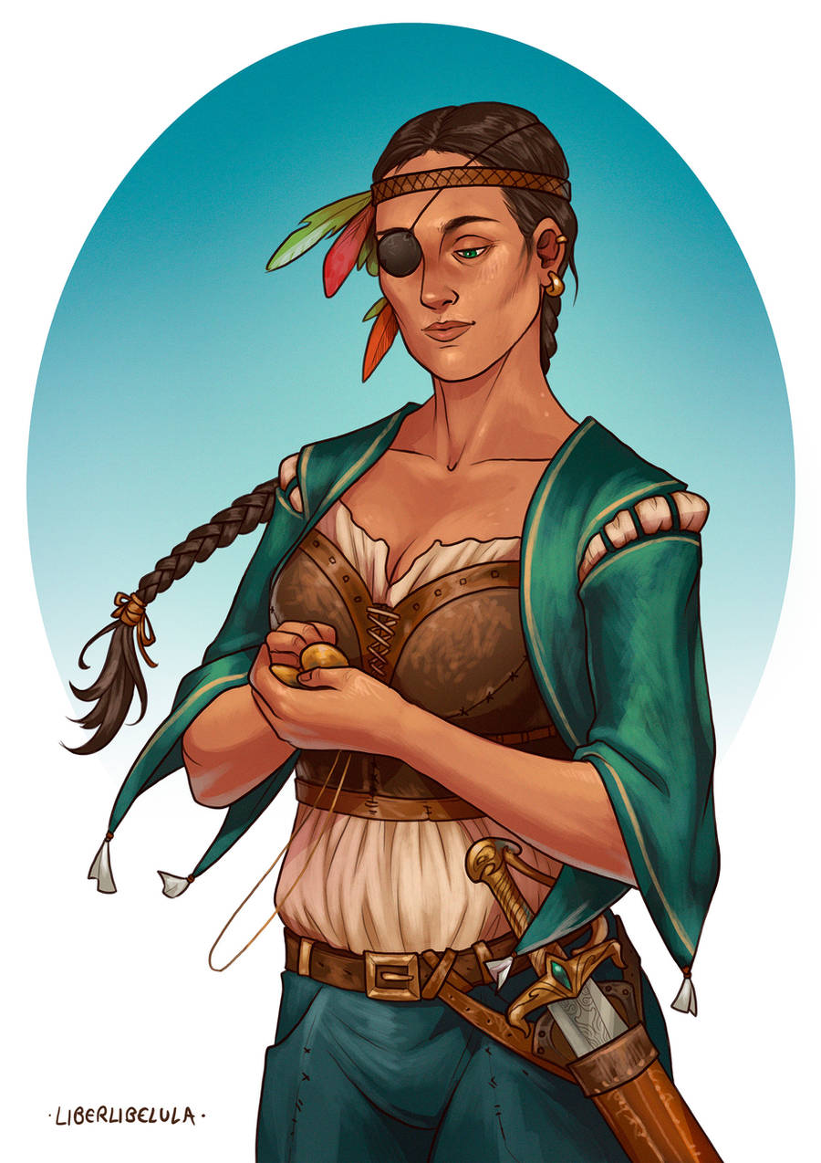 Commission - The One-Eyed Captain by LiberLibelula