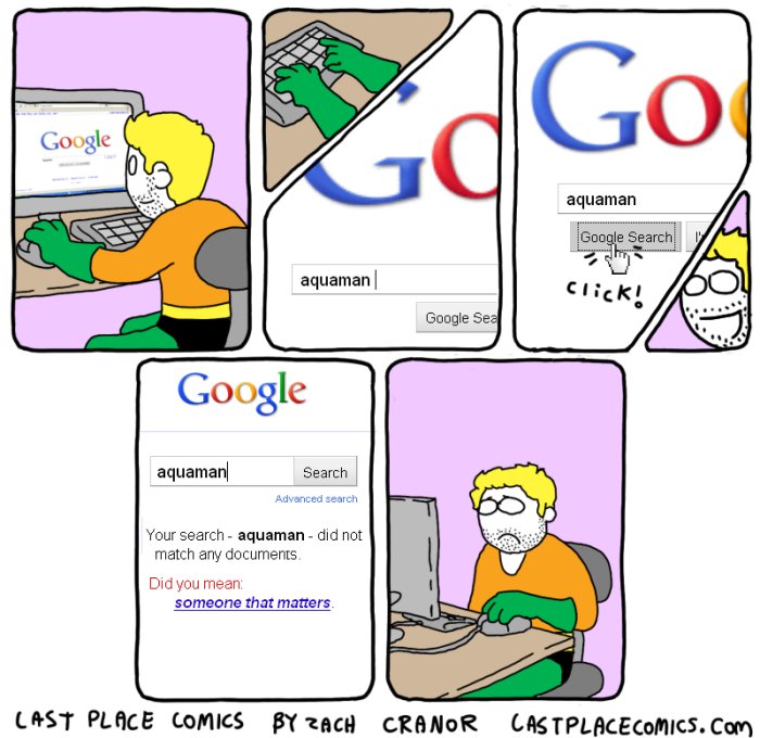 Aquaman googles himself