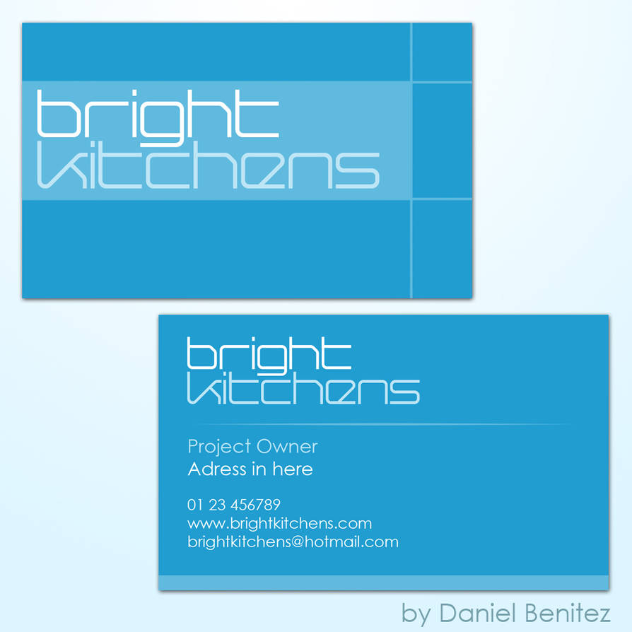 Business Card Design - Bright Kitchens by Danielbc89 on DeviantArt