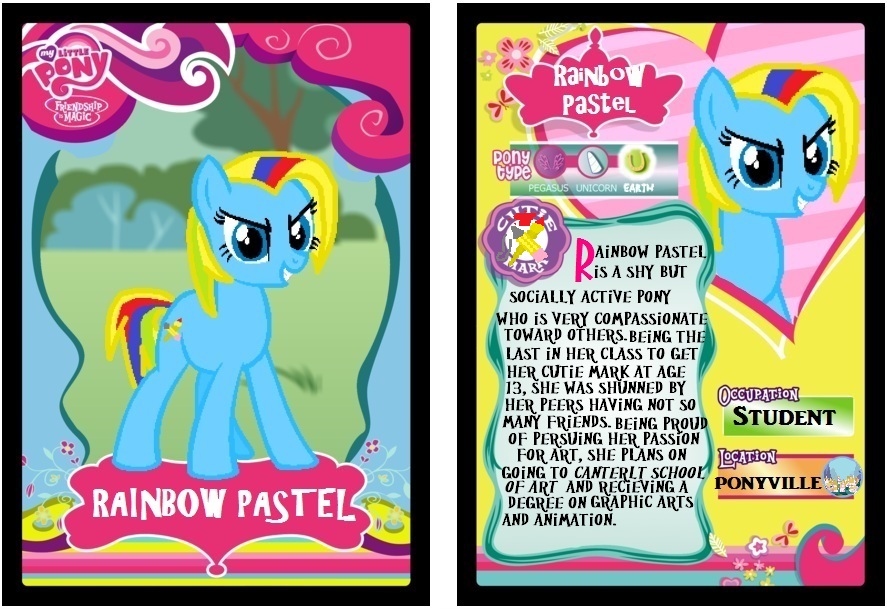 Rainbow Pastel Trading Card