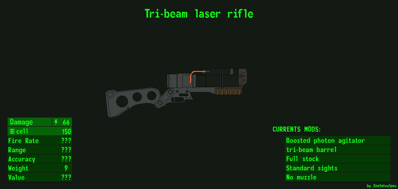 Tribeam laser rifle by zeolotvulpes on DeviantArt