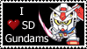 I heart SD Gundams stamp