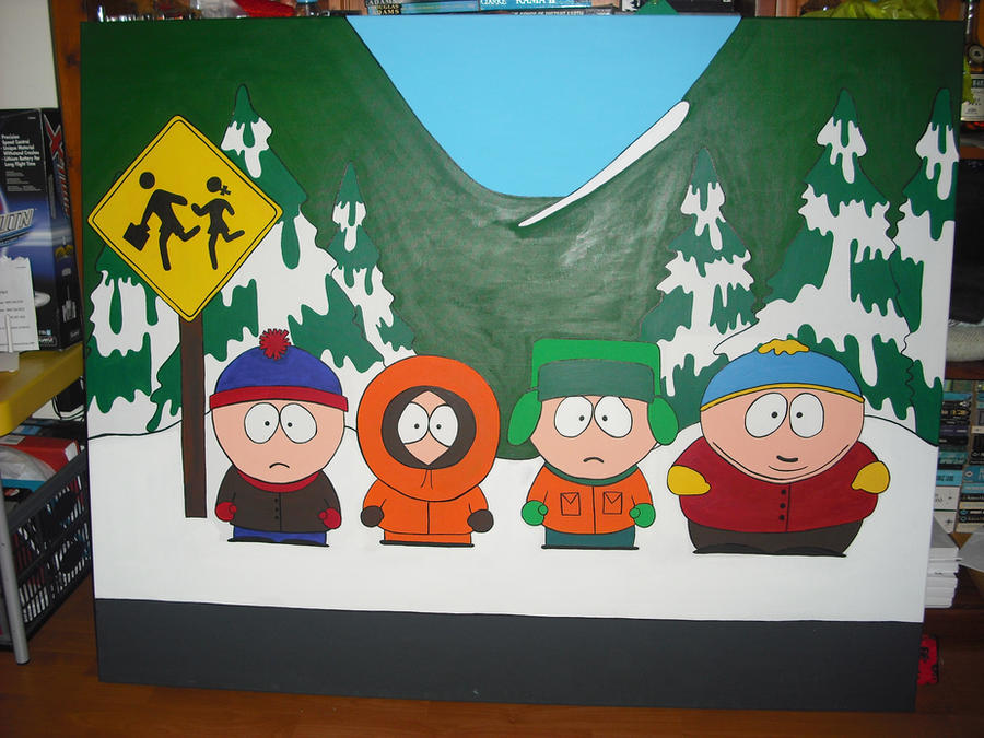 South Park Bus Stop Painting By Romantic Panda On DeviantArt south-park-bus-stop-painting-by-romantic-panda-on-deviantart