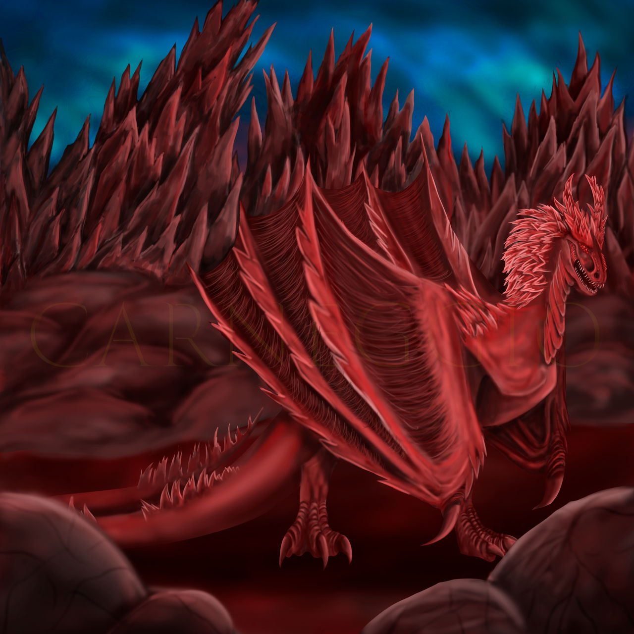 tjære galop Måne Scp-009-2 Dragon of red ice (Comission) by Carneggio on DeviantArt