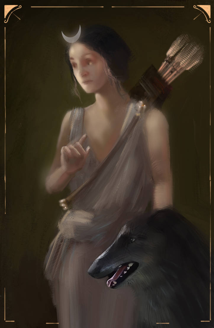 Diana goddess by LeksaArt
