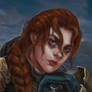 Girl warrior portrait