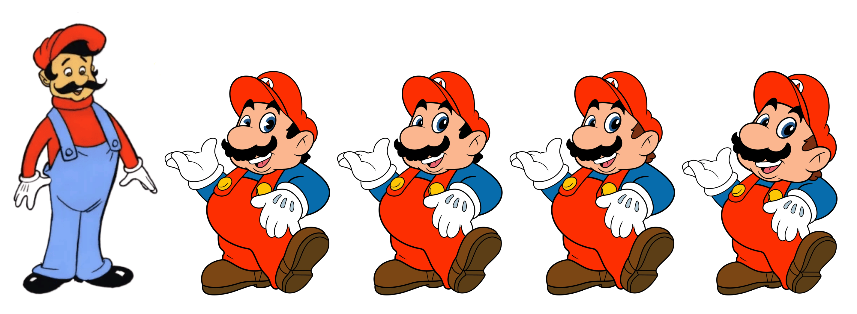 Mario Cartoon Deviantart evolution of mario in cartoons by mariosonic65444 on DeviantArt