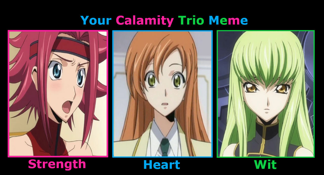 Code Geass Trio Code geass calamity trio meme by Googboy11 on DeviantArt