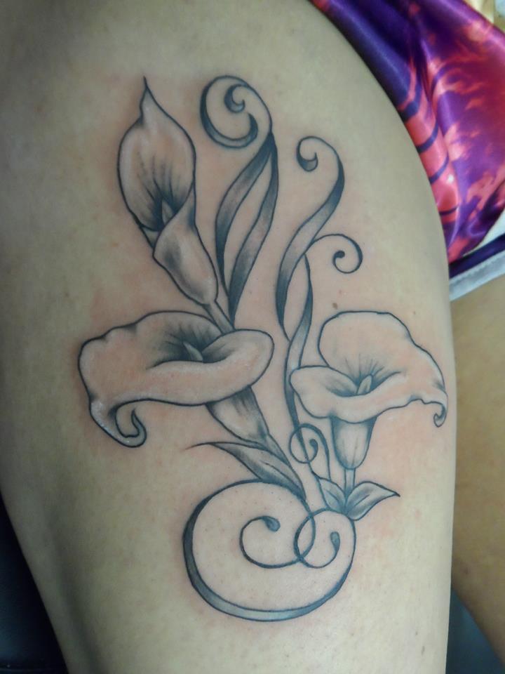 Peace Lily Flower Tattoo