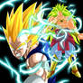 SSJ2 Vegeta and SSJ3 Broly
