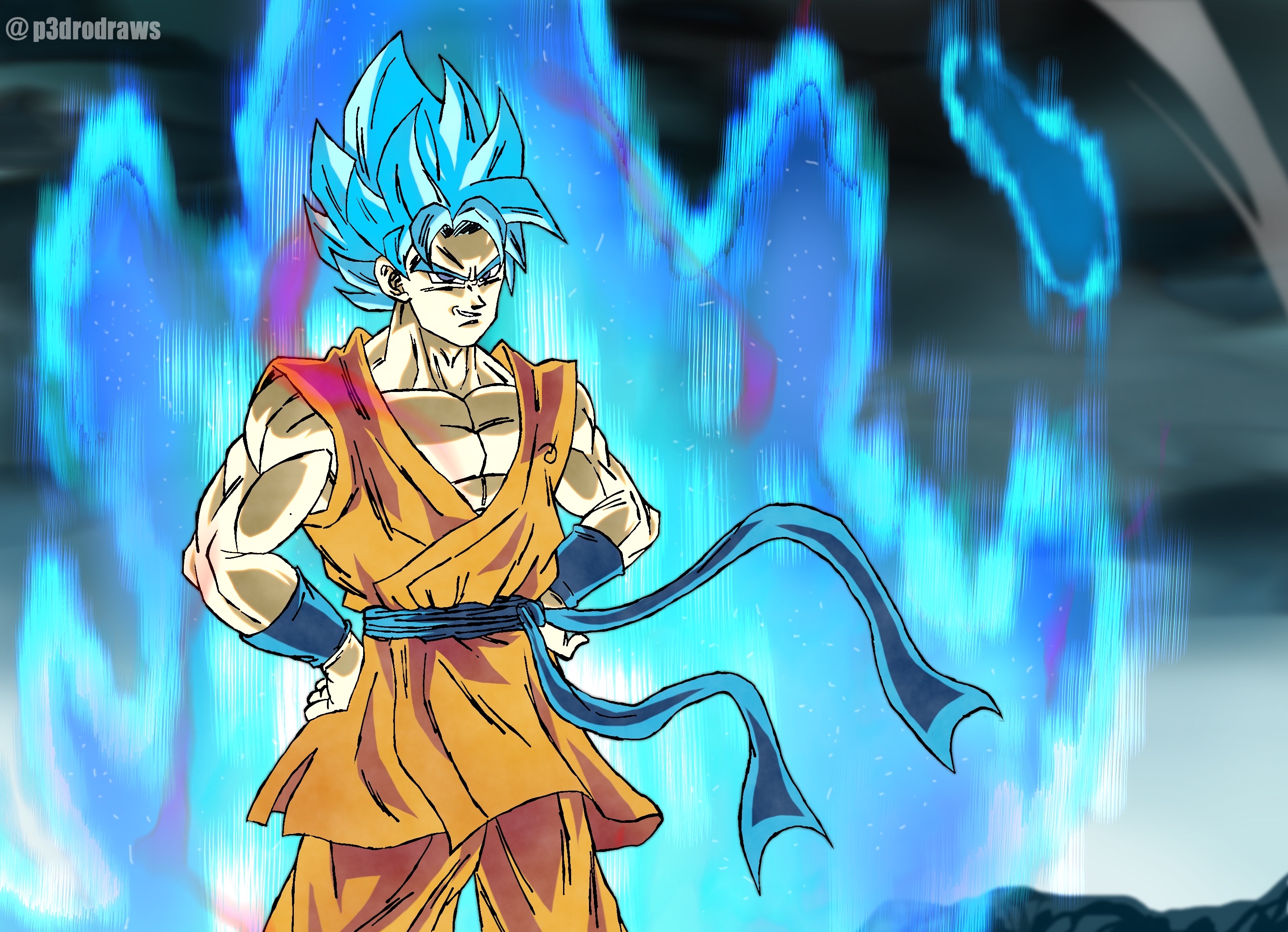 Goku Super Saiyajin Blue 8 by gonzalossj3 on DeviantArt