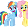 Dash and Fluttershy singing
