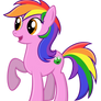 A rainbow pony