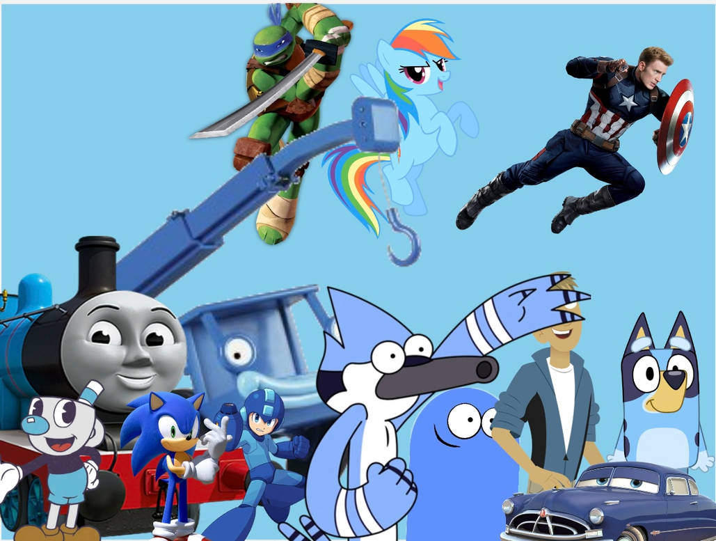 My favorite blue characters by Zerneygreenengine28 on DeviantArt