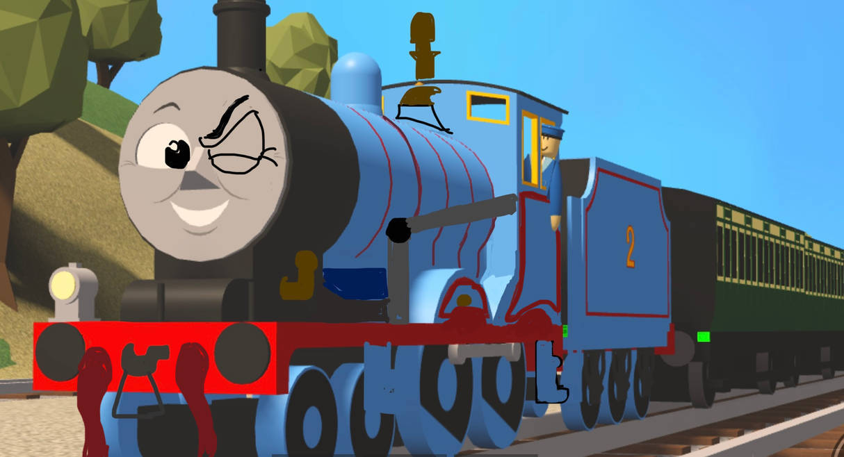 TTTE: Edward, pulling his coaches by Zerneygreenengine28 on DeviantArt