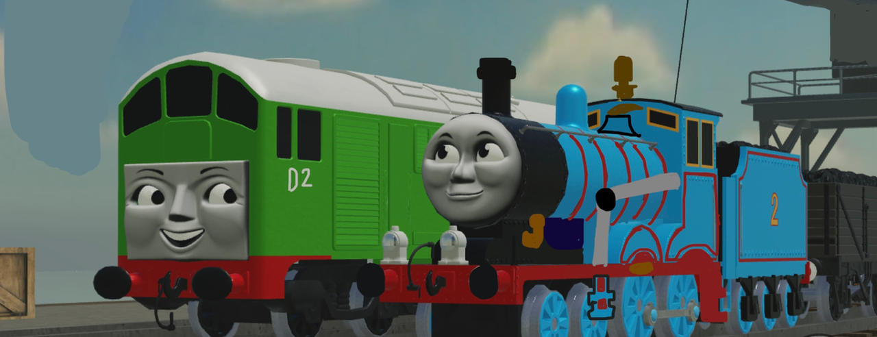 Boco Edward BoCo admiring Edward, Rebuilt by Zerneygreenengine28 on DeviantArt
