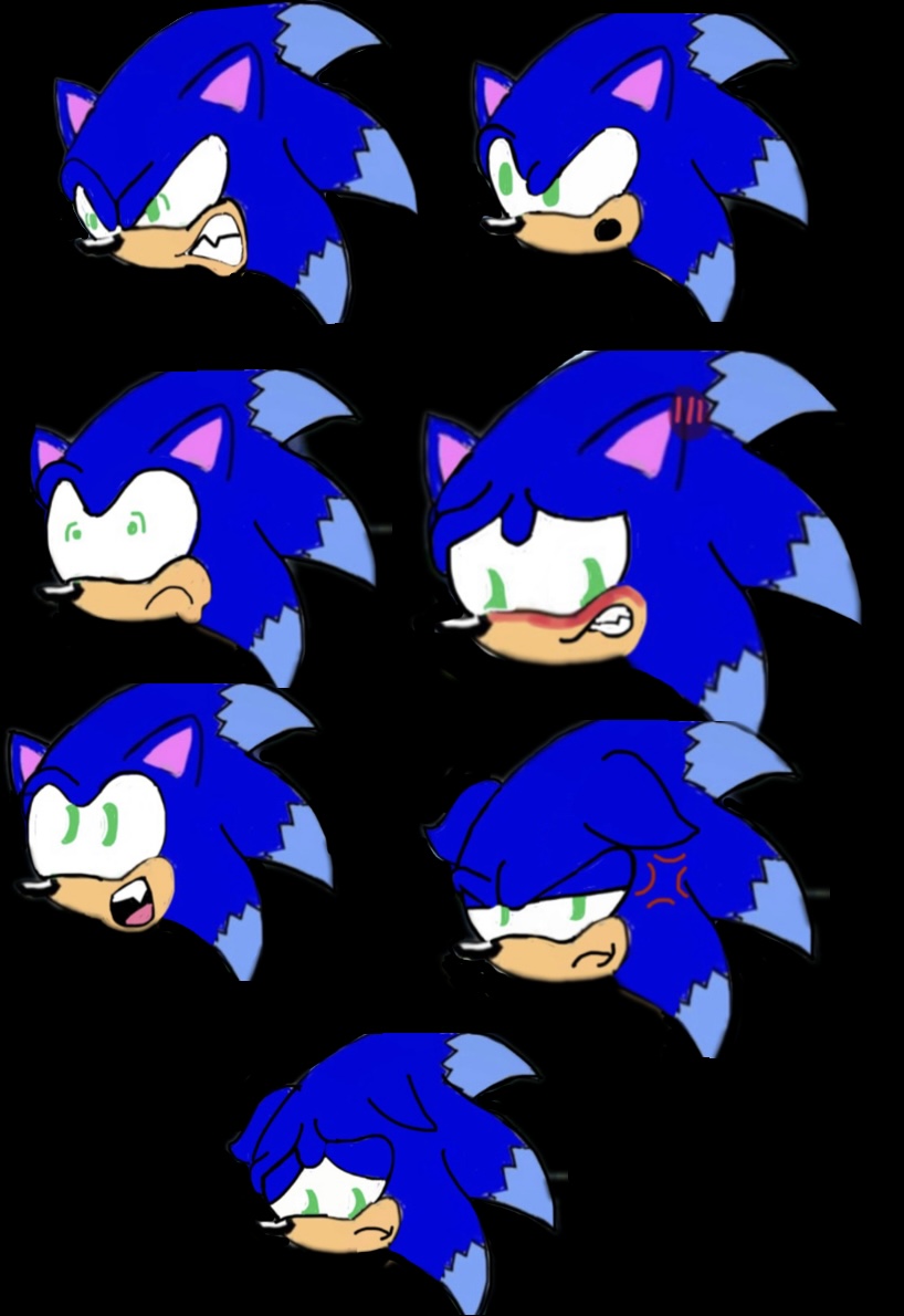 The emotions of sonic the hedgehog by Zerneygreenengine28 on DeviantArt
