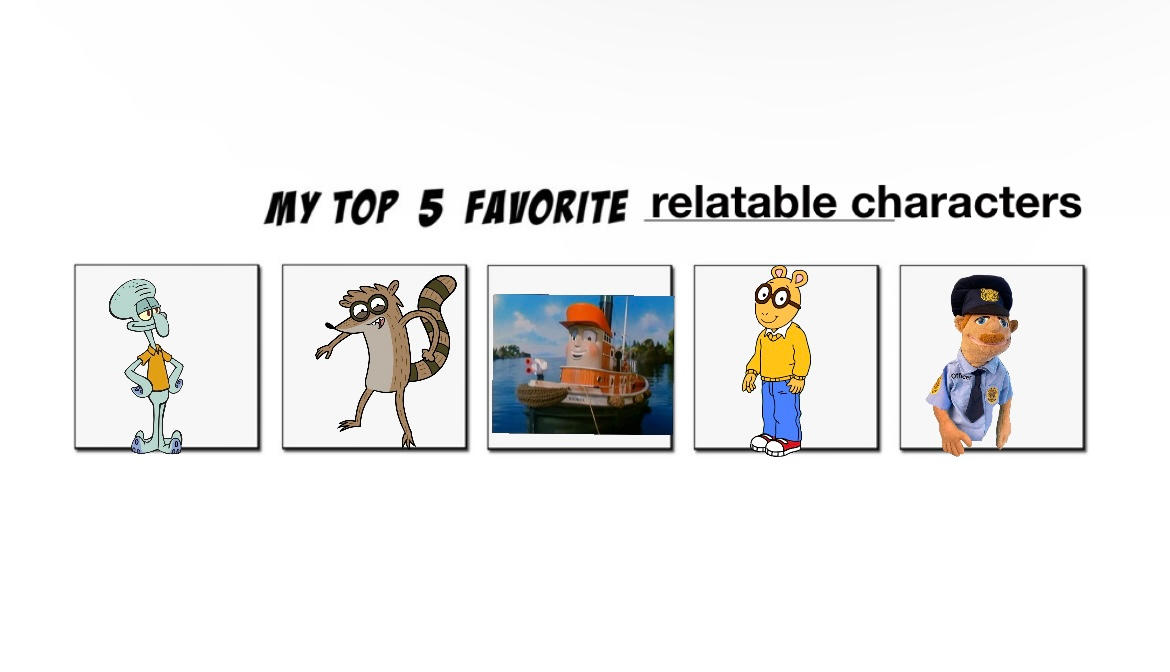 Relatable Characters Examples My top five favorite relatable characters by Zerneygreenengine28 on ...