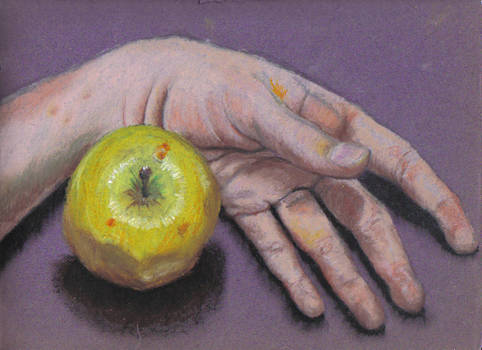 Hand and Apple