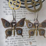 Steampunk Butterfly Earrings