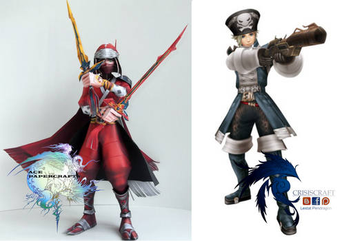 Vaan Pirate and Onion Knight Ex Papercraft Final F