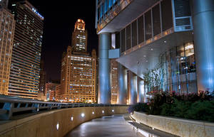 Chicago at night, Trump Tower