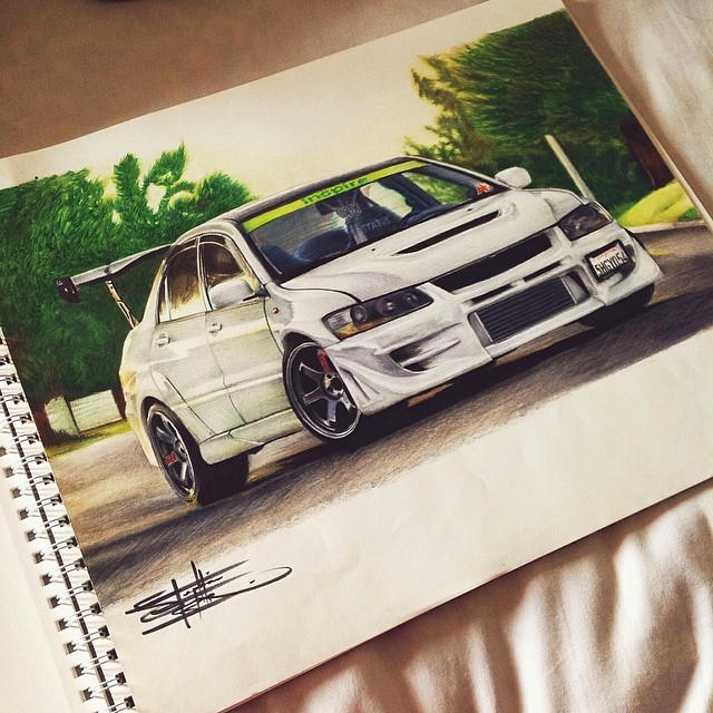 Evo Rear Drawing Basic Evo Drawing by stephanieisidro on DeviantArt