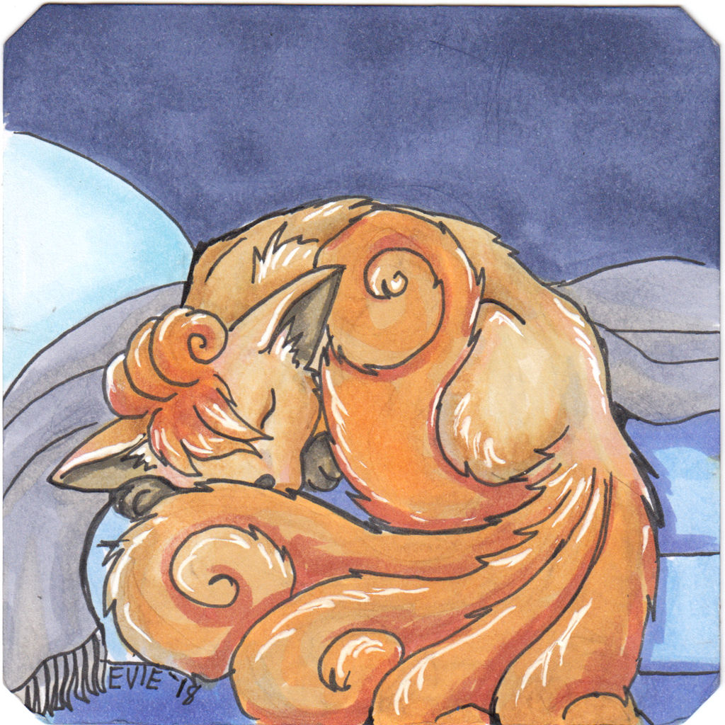 Sleeping Vulpix Tile by UmbralFennec on DeviantArt