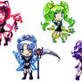 Animalia Girls Chibi Set