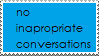 no inapropriate conversations stamp by SunriseAzzurra2004