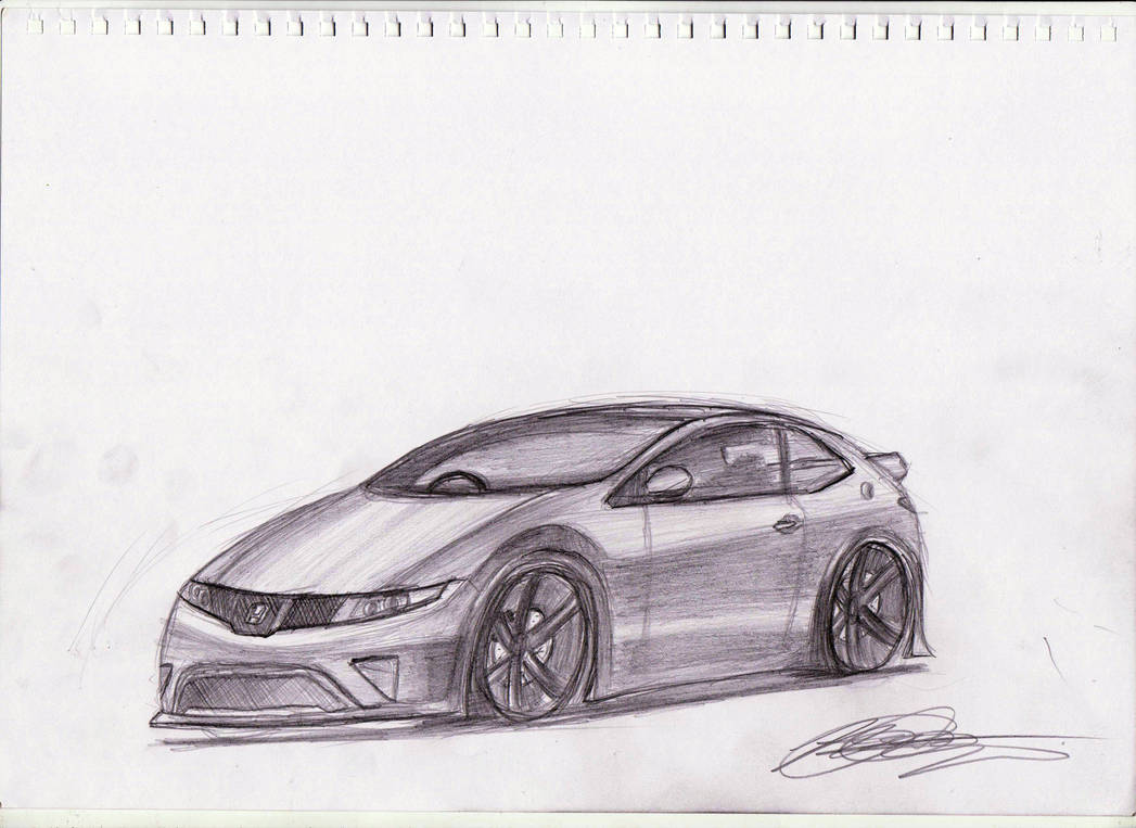 Honda Civic Type-R Sketch by matkeevog on DeviantArt